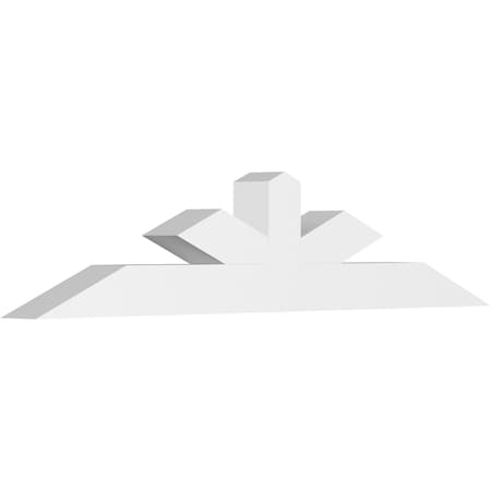 Ekena Millwork Saratoga Architectural Grade PVC Gable Bracket, 84"W x 17 1/2"H x 6"D x 6"F, 5/12 Pitch GBP084X18X0606SAR00